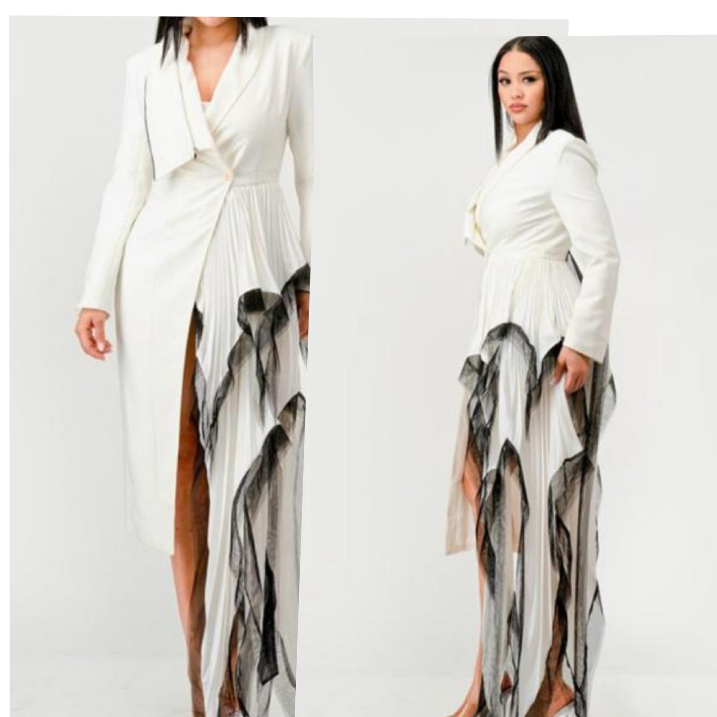 Jacket Dress Black and White