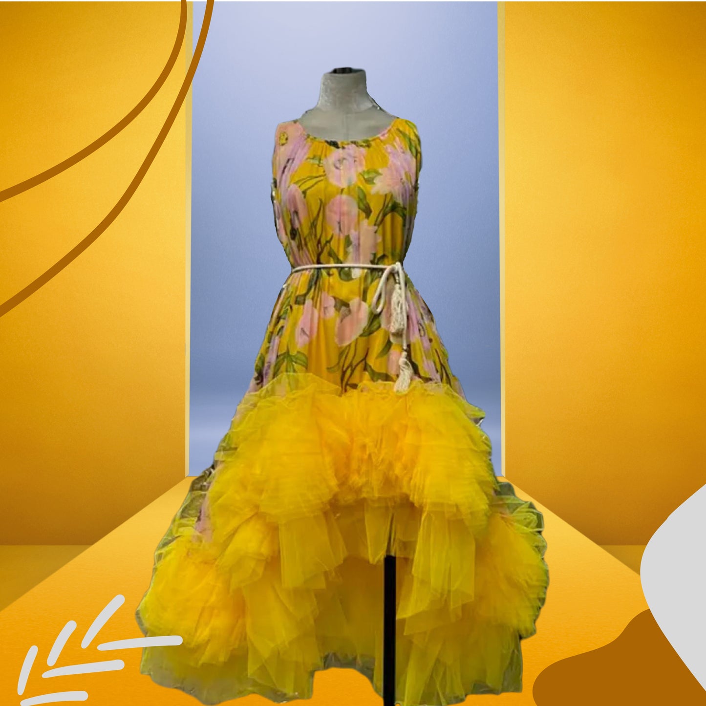 Yellow Ruffle Dress