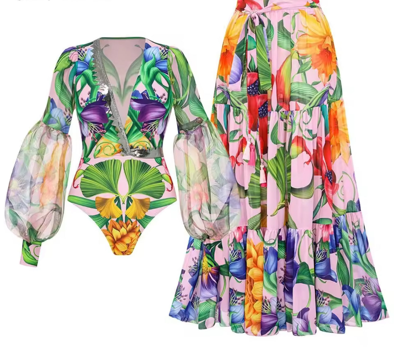 Floral beach set