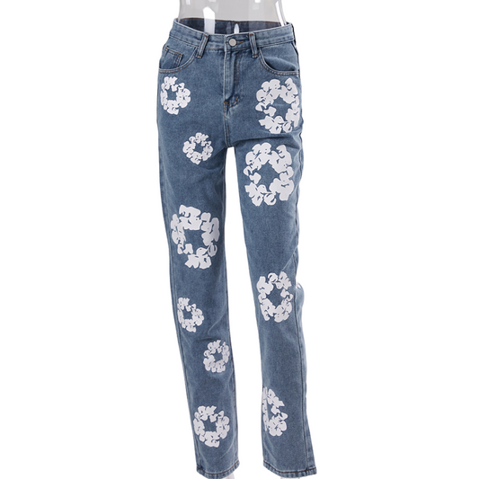 Flowers Demin Jeans