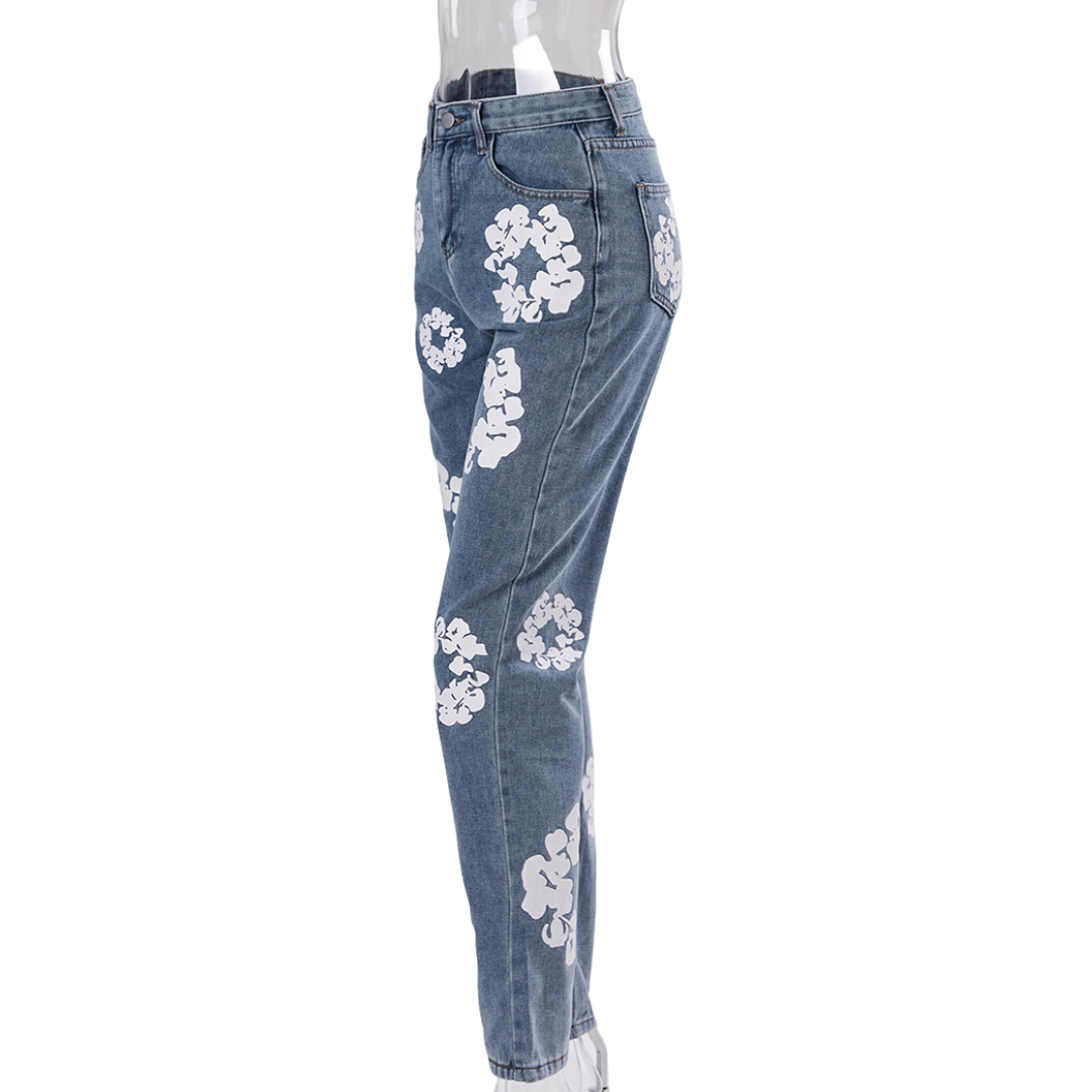 Flowers Demin Jeans