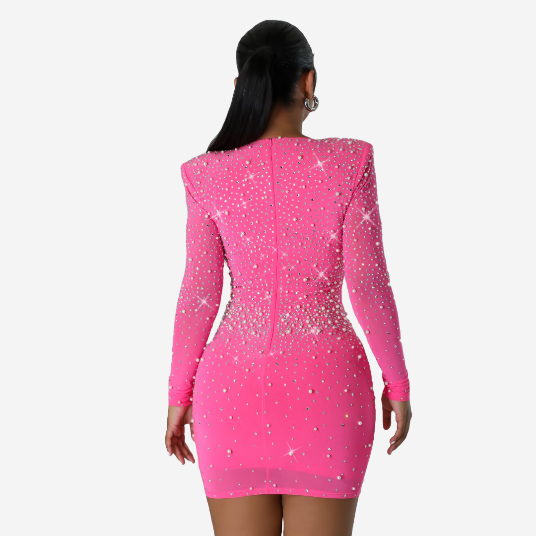 Pink Pearl Glitter Dress