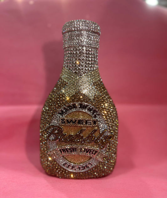 Gold & Silver Diamond Stone Bottle Bag